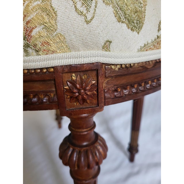19th Century Louis XVI French Vanity Chair, 1890s For Sale - Image 5 of 6