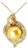 Late 20th Century 18K Yellow Gold Diamond Tahitian Yellow Pearl Snake Pendant Slide For Sale