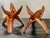 Mid-Century Modern Vintage Carved Teak Tripod Bowl or Geode Display Stands - Set of 2 For Sale - Image 3 of 9
