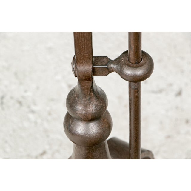 Mediterranean Vintage Mediterranean Revival Style Wrought Iron Floor Lamp For Sale - Image 3 of 10