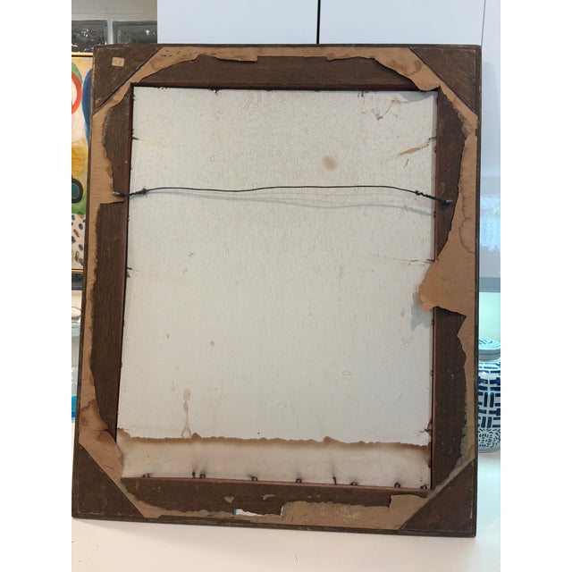 Young Harlequin Signed Artist Proof Lithograph by Berto Taubert Framed Carved Wood For Sale - Image 17 of 18