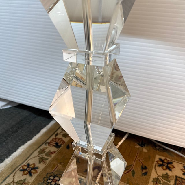 Ethan Allen Crystal Table Lamps, Pair For Sale - Image 10 of 14