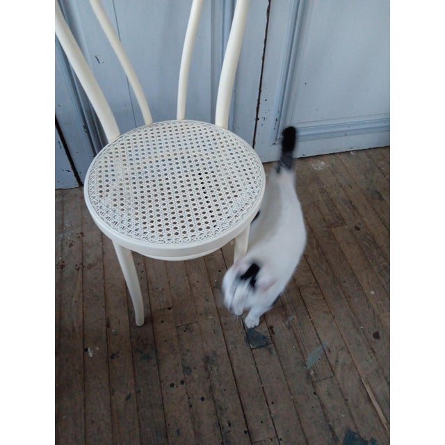 Vintage White Bistro Chairs, 1930s, Set of 4 For Sale - Image 15 of 18
