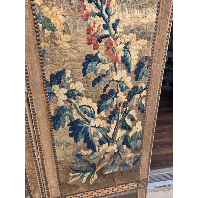 Green 18th Century French Tapestry Screen With Figures Picking Fruit For Sale - Image 8 of 13