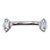 Vintage 6 In. Chrome Plated Brass Drawer Cabinet Pull For Sale