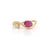 VR Jewels Natural Ruby & Round Brilliant Diamond Modern Ring 14k Yellow Gold Size 6 For Sale - Image 4 of 18