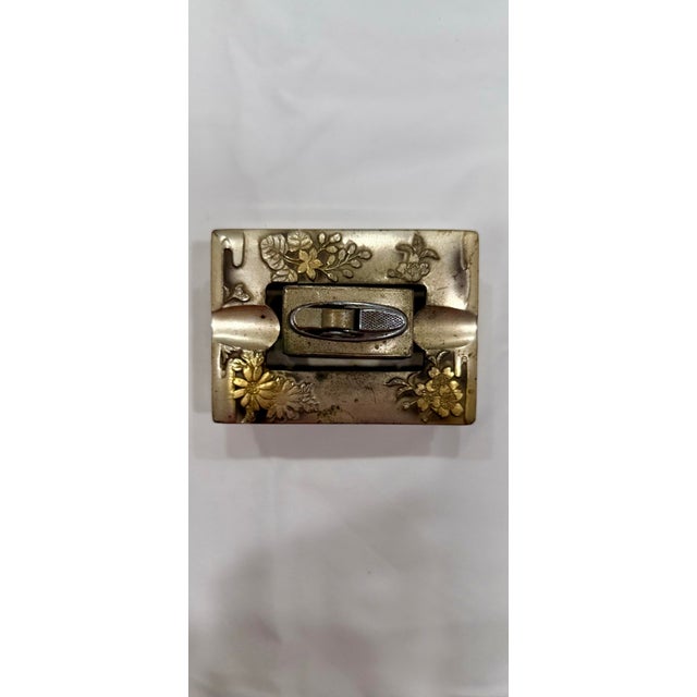 Vintage Japanese Gilt Phoenix Smoking Set With Working Lighter, Circa 1950–1953 For Sale - Image 10 of 12