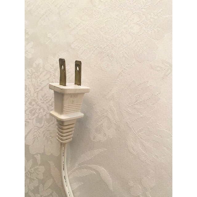 Victorian Porcelain Noble Woman Holding Basket of Fruits Table Boudoir Lamp Vintage Excellent Condition For Sale - Image 3 of 14