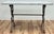 Vintage French cast iron marble top bistro table with rectangular white marble top. Ideal for outdoor use. Marble top...