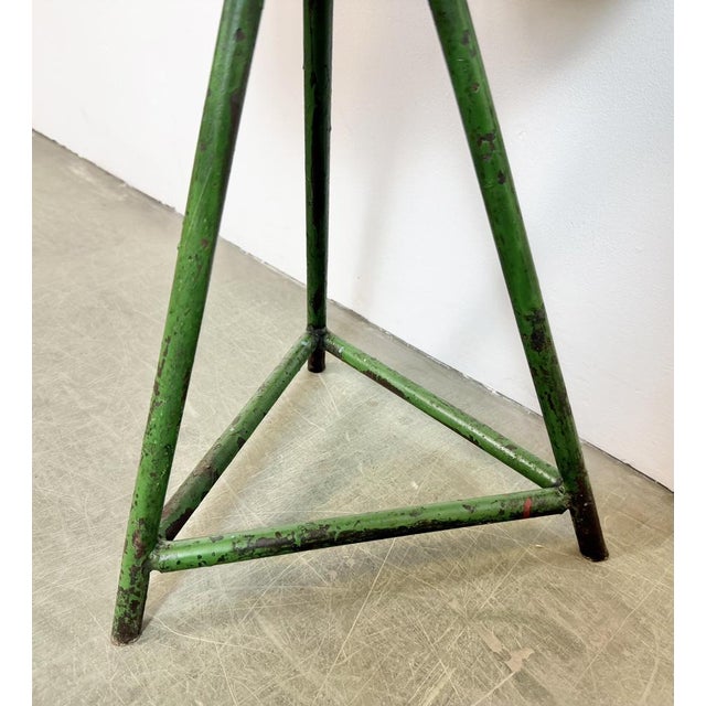 Industrial Green Workshop Stool, 1960s For Sale - Image 11 of 18