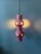 Big pink west germany ceramic pendant lamp. The light escapes nicely through the square holes on the side. The lamp...
