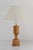 Danish Wooden Table Lamp, 1970s. Scandinavian designer table lamp in solid light wood, probably fruitwood or olive wood....