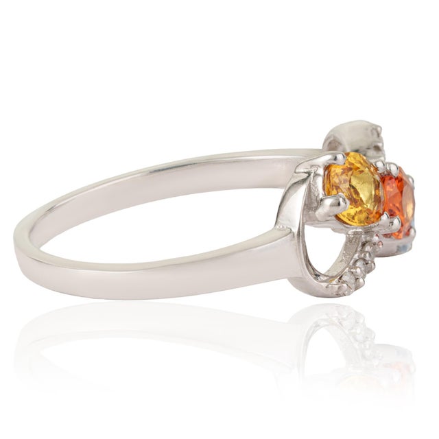 Not Yet Made - Made To Order Carat&Her Infinity Bow Promise Ring With Multi Sapphire & Diamond Accents, Size 7 For Sale - Image 5 of 14