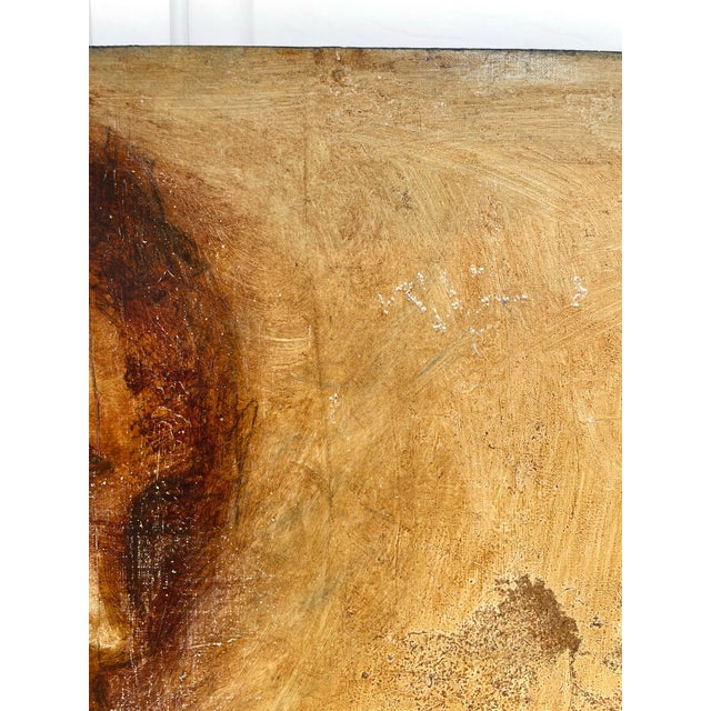 Paint Late 20th C. Original Signed Argentine Figurative Mixed Media Painting "Oceano" – Francisca Valenzuela For Sale - Image 7 of 12