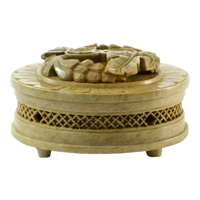 Artisan Carved Soapstone Box Chairish