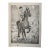 1940s Original Signed Graphite Illustration of Young Equestrian on Horseback, 12 × 9 In. For Sale