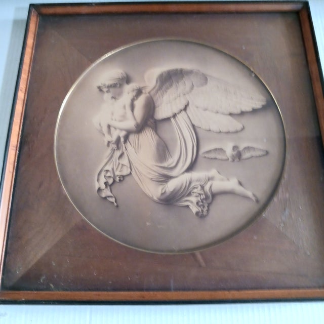 Traditional Thorvaldsen - Day and Night - Fine Lithographs in Magnificent Walnut Frames 1897 - Set of 2 For Sale - Image 3 of 10