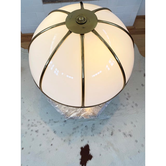 1970s Gabriella Crespi Large "Fungo" Table Lamp, Brass, Acrylic, Italy 1970s Signed 2x For Sale - Image 5 of 17