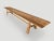 Andrianna Shamaris Impressive Minimalist Carved Long Teak Wood Bench For Sale - Image 10 of 18