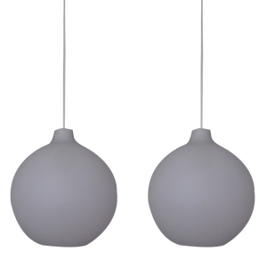 Opaline Glass Satellite Pendant Lamps by Vilhelm Wohlert for Louis Poulsen, 1960s, Set of 2