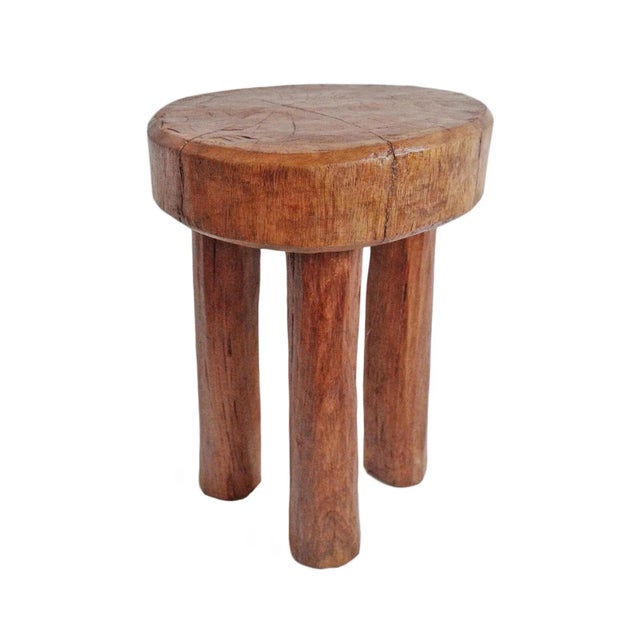 Mid 20th Century Vintage West African Wood Stool For Sale - Image 5 of 5
