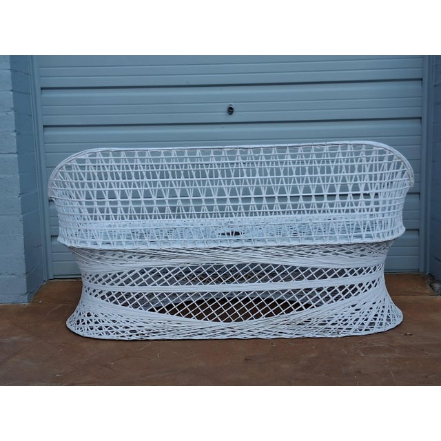 Attributed Russell Woodard Spun Fiberglass Sofa For Sale In Phoenix - Image 6 of 8
