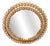 Round Rattan and Bamboo Mirror attributed to Franco Albini, 1960s For Sale