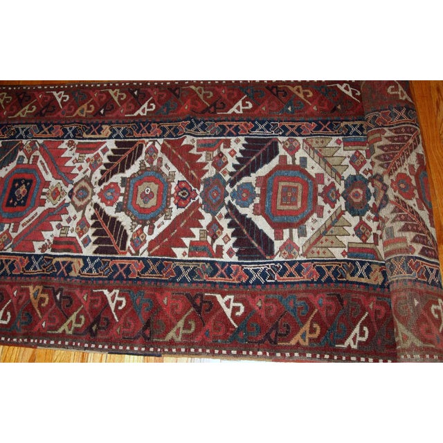1840s Handmade Antique Persian Runner 4' X 14'3" For Sale In New York - Image 6 of 11