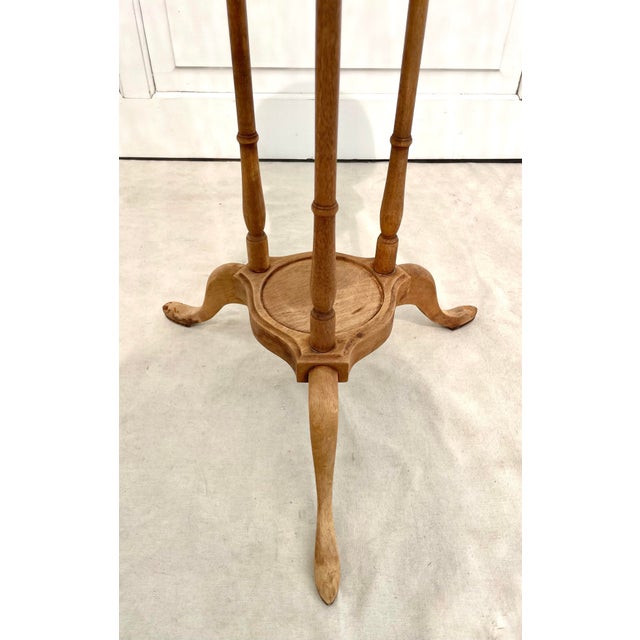 Rustic European Early 20th Century Jardinière Stand With Vintage Mutual Pottery Planter For Sale - Image 3 of 12