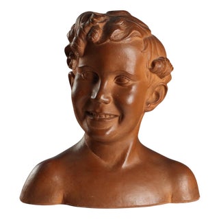 Bust in Terracotta For Sale
