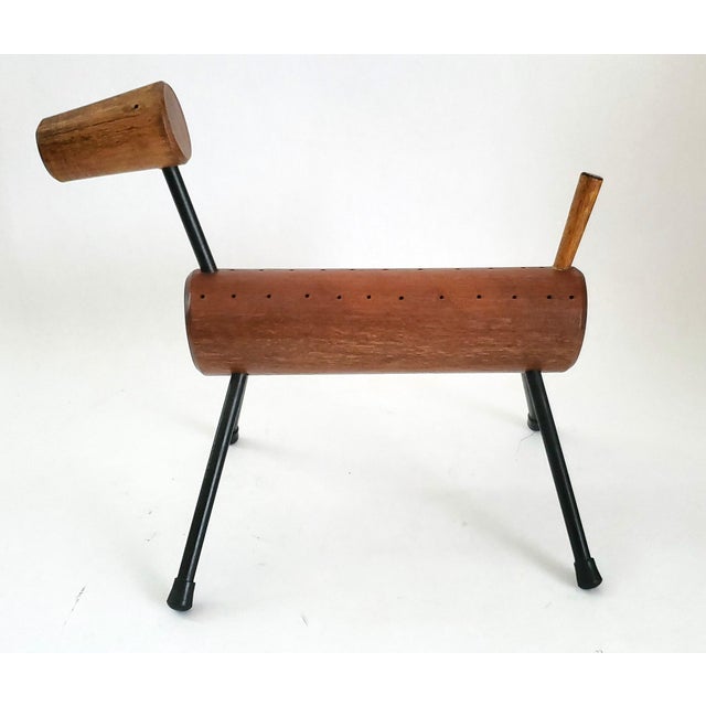 Sculpture Teak Cocktail Pick Holder Dog For Sale - Image 9 of 12