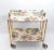 1950s Textable French Mid-Century Modern Brass & Laminate Serving Cart For Sale - Image 13 of 13