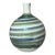 Vintage Otagiri Japan Green Striped Glazed Bulbous Weed Pot Pottery Vase For Sale