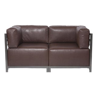 Axis 2pc Sectional Avanti Pecan Titanium Frame For Sale