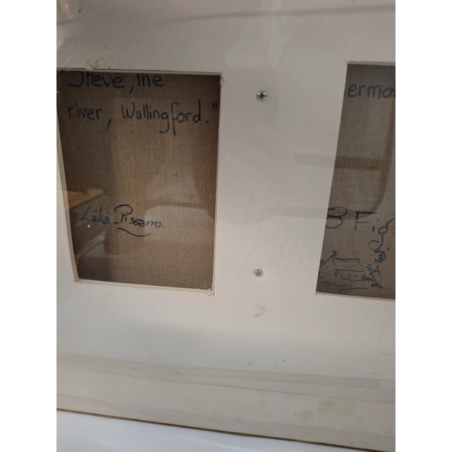 Lelia Pissarro "Steve, the Fisherman, on the River, Wallingford" Oil Painting, 1996 For Sale - Image 10 of 11