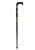 Victorian Alligator Carved Wood Gold Leaf Amber Inlaid Black Lacquer Walking Stick Cane For Sale - Image 3 of 18