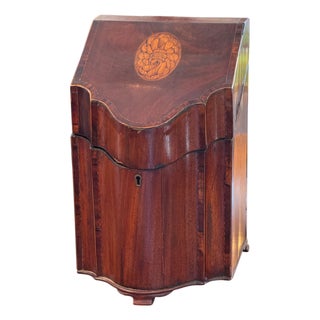 19th Century English Inlaid Letter Box For Sale