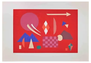 Otto Hofman, Red Composition, Screen Print, 1989