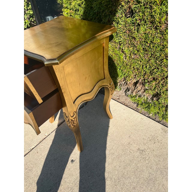 Wood Vintage French Style Gilt Nightstand or Sidetable For Sale - Image 7 of 7