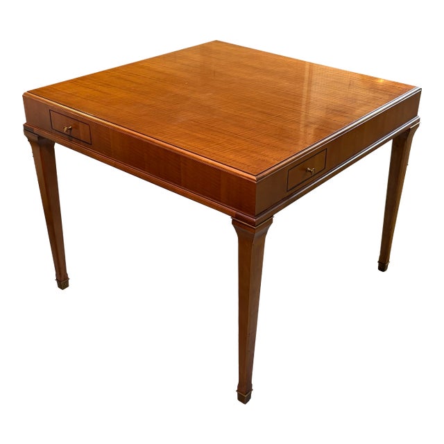 Attributed Hickory Chair Julien Game Table For Sale