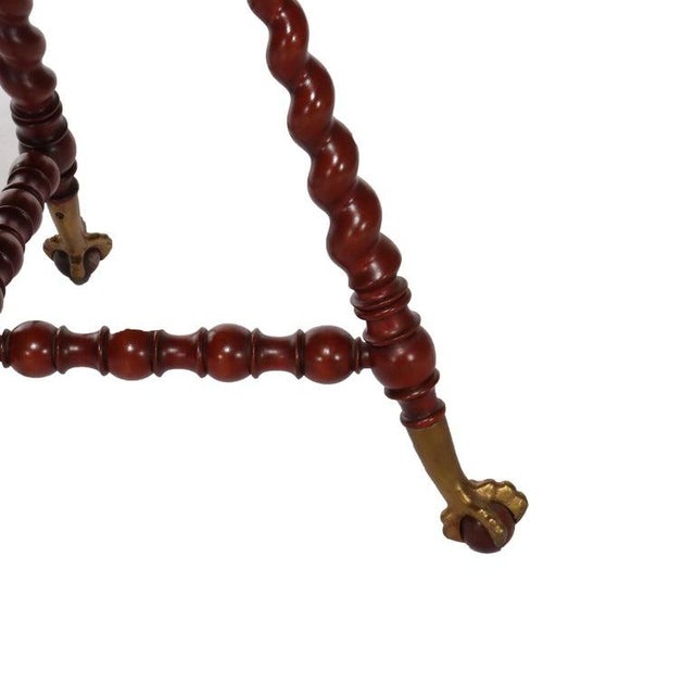 Antique Rj Horner Cherry Twist Leg Lamp Table C1920 For Sale - Image 4 of 8