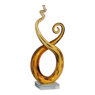Late 20th Century Postmodern Murano Style Art Glass Sculpture For Sale