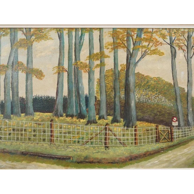 Scandinavian Artist, The Road to the Forest, 1960s, Oil on Canvas, Framed For Sale - Image 8 of 13