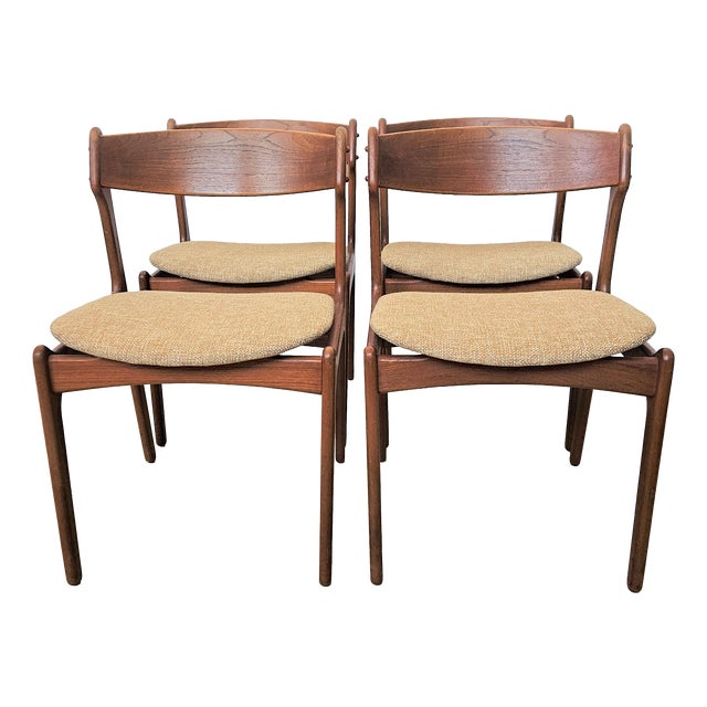 Mid-Century Modern Danish Chairs by Erik Buck for OD Møbelfabrik, 1960s, Set of 6 For Sale