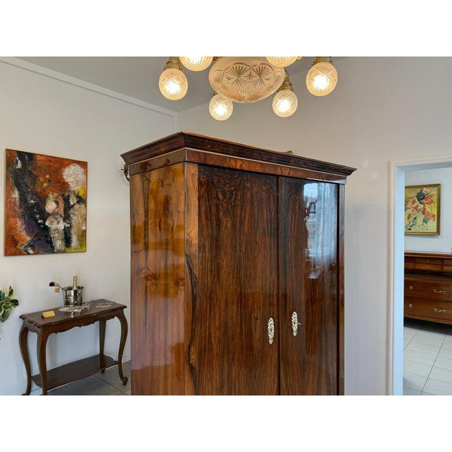 Antique Biedermeier Wardrobe in Pine For Sale - Image 12 of 18