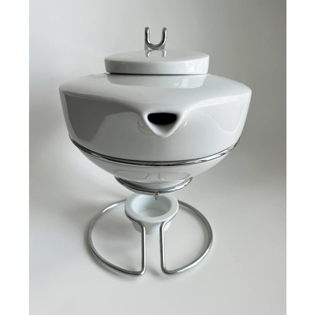 Gemiini pattern by Mikaela Dorfel - Lidded Teapot, Infuser and Heating Stand for Mono Germany. The combination of...