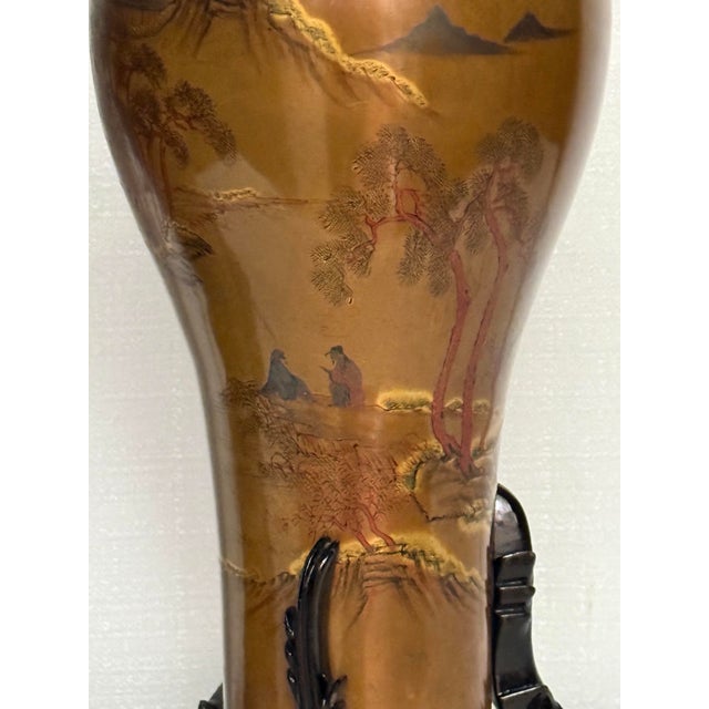 James Mont 1960s Monumental "Bodiless" Lacquer Vases by Cheng Lung Chi - James Mont Style For Sale - Image 4 of 12