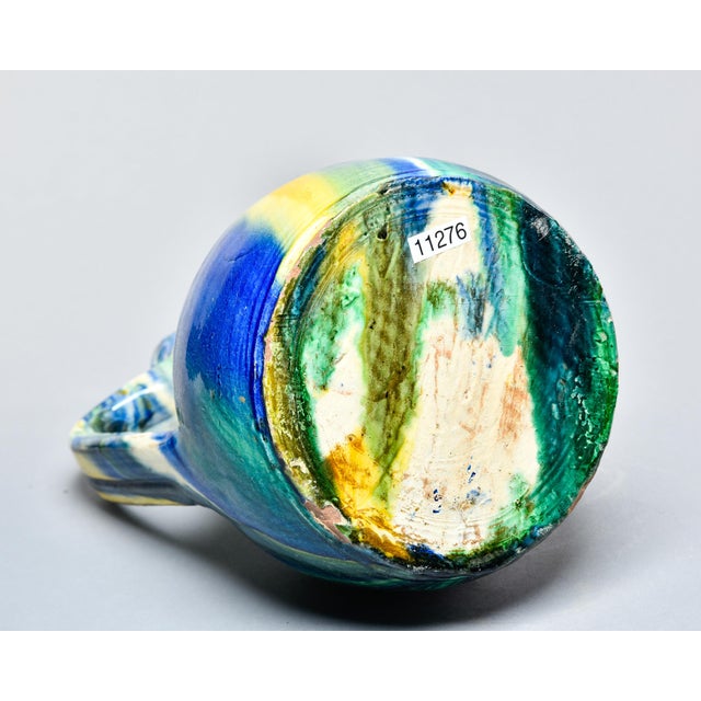French Vallauris Double-Handled Ceramic Ewer, Signed D. Ditto For Sale In Detroit - Image 6 of 11