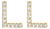 10K Yellow Gold 1/10 Cttw Diamond 'L' Initial Stud Earring For Sale