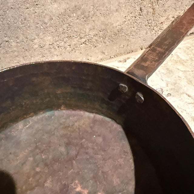 Metal Antique a La Menagere Copper Stock Pot Sauce Pan Cookware Paris France Country Kitchen Style For Sale - Image 7 of 12